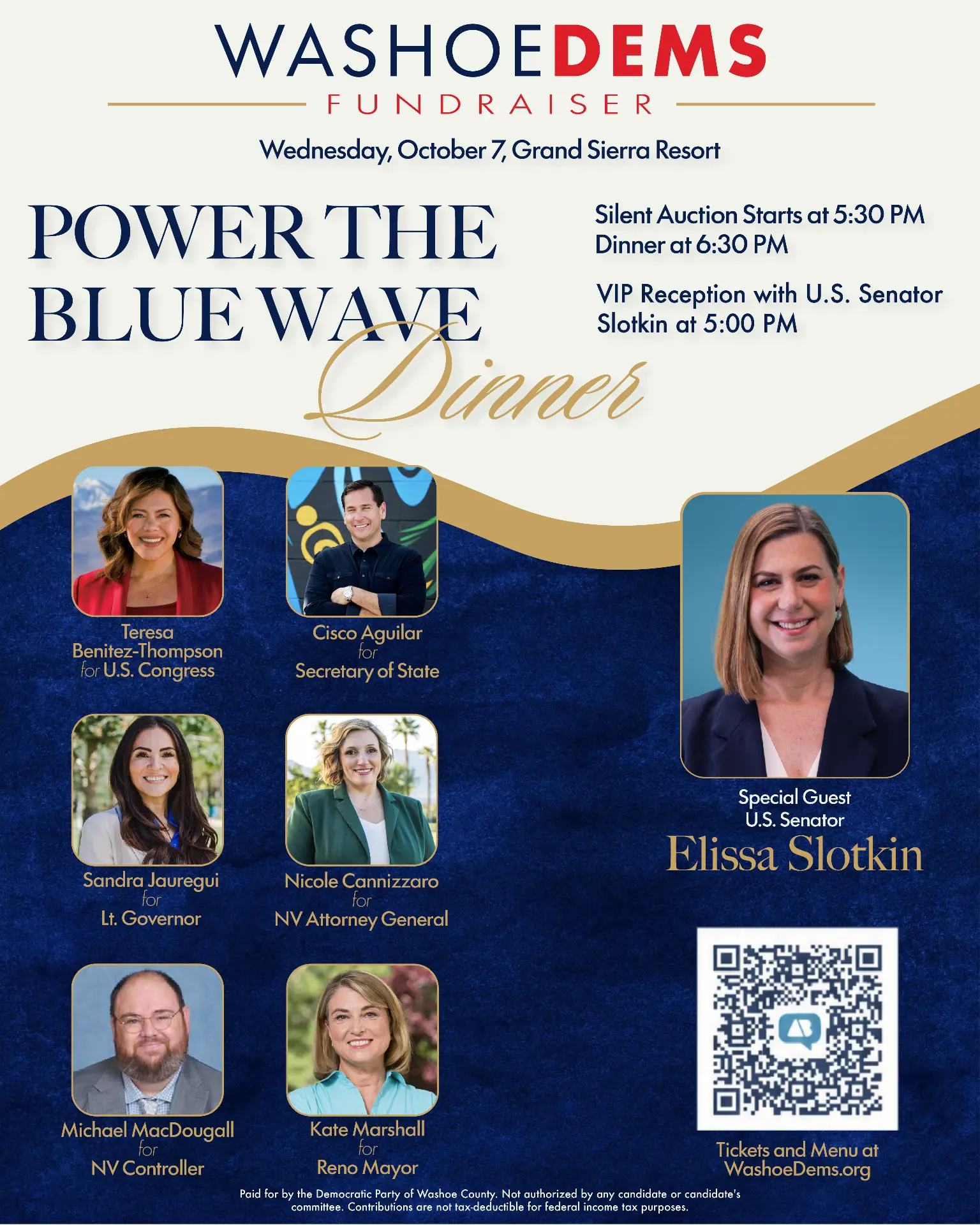 Flyer for Power the Blue Wave