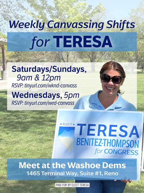 Photo for Knock Doors for Teresa and Democrats in CD-2: Weekend Saturday and Sunday