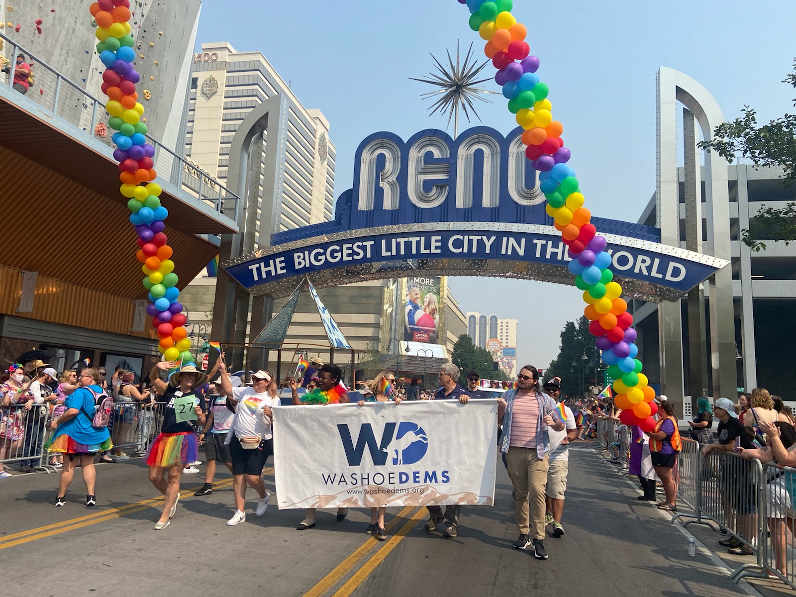 Pride Parade under Reno Arch