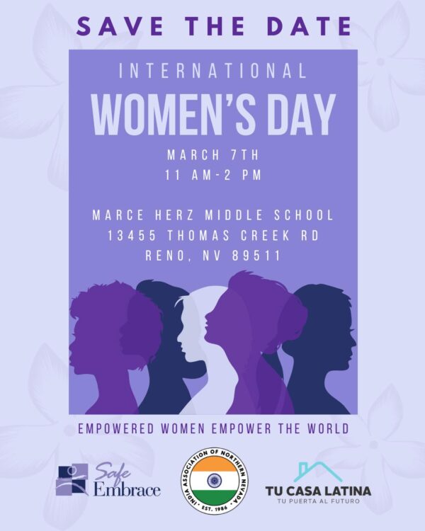 Save the Date International Women's Day Flyer March 7, 11am - 2pm
