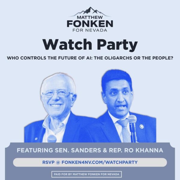 Watch Party The Future of AI with Bernie Sanders and Ro Khanna