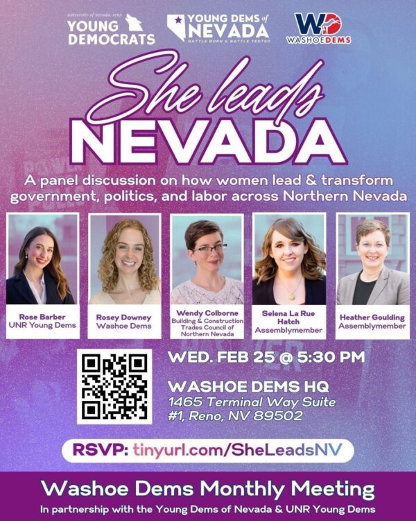 WashoeDEMS Feb Meeting Flyer