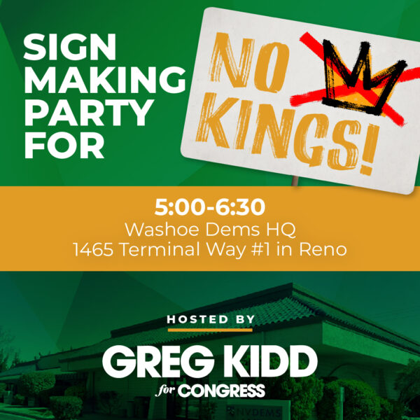 Sign Making Party for No Kings Rally hosted by Greg Kidd