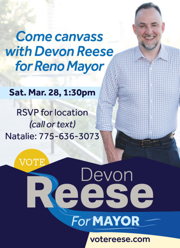 Come canvass with Devon Reese for Mayor